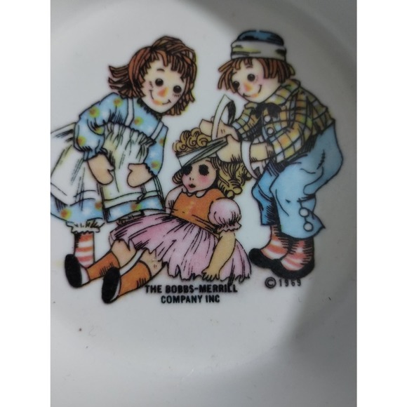 Vintage Raggedy Ann & Andy 2pc Dish Set Oneida Deluxe Bowl and Plate (b7) - Picture 5 of 6